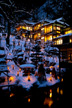 向瀧の冬景色　雪見ろうそく