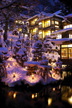向瀧の冬景色　雪見ろうそく