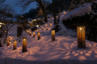 向瀧の冬景色　雪見ろうそく