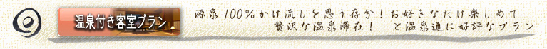 向瀧優先予約　源泉100％かけ流しを、思う存分！好きなだけ楽しめて、贅沢！と温泉通に好評なプラン